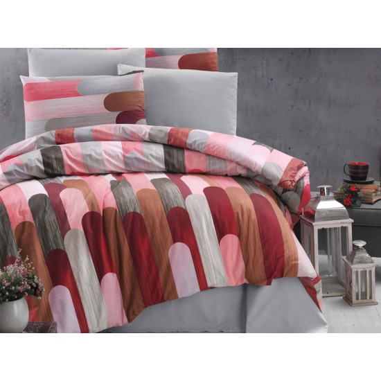 Lenjerie de pat Pastel Touch din bumbac fabricată cu atenție la detalii în atelierul propriu.