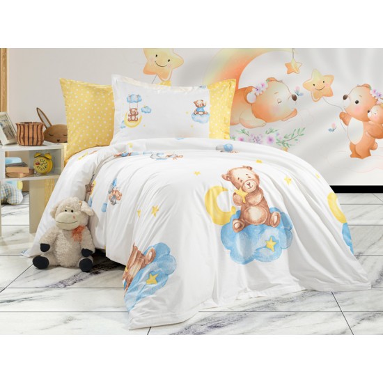 Lenjerie de pat Sweet Dreams din bumbac fabricată cu atenție la detalii în atelierul propriu. Lenjerie de pat Sweet Dreams din bumbac fabricată cu atenție la detalii în atelierul propriu.