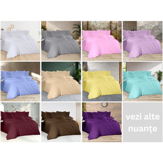 Lenjerie de pat Uni din bumbac fabricată cu atenție la detalii în atelierul propriu. Lenjerie de pat Uni din bumbac fabricată cu atenție la detalii în atelierul propriu.